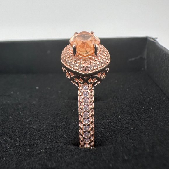 Marquis Cut 2 Ct. Morgainte Doublet Ring. 14kt Gold Overlay Sterling - Size 8.25 - Picture 8 of 10